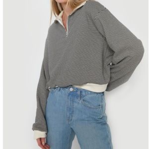 Striped Black and White Women's Top